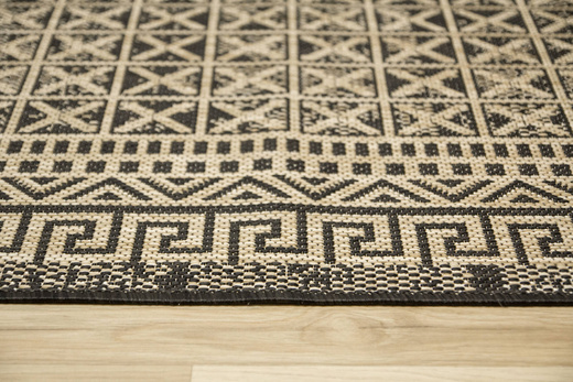 Sznurkowy Chodnik Terra Greco 17 Beż Grafit Grecka Mozaika szerokość 67 cm