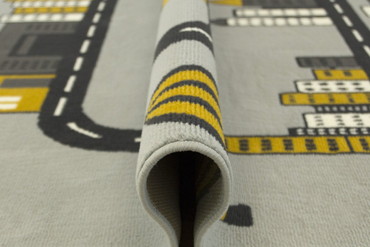 Dywan Kids 534433/89945 mouse/m Miodowy Szary Ulice Domki