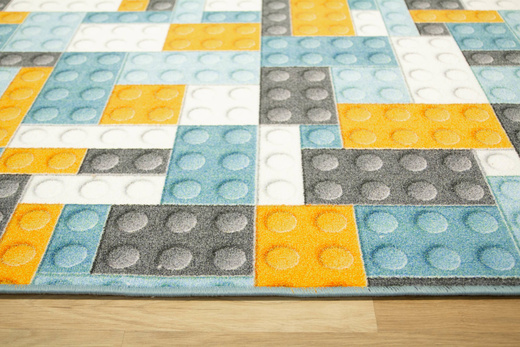 Wykładzina Dziecięca Klocki Orange szerokość 2 m