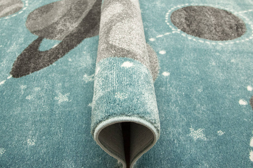 Dywan Lima F495A blue/l.grey Pastelowy Niebieski Szary Planety