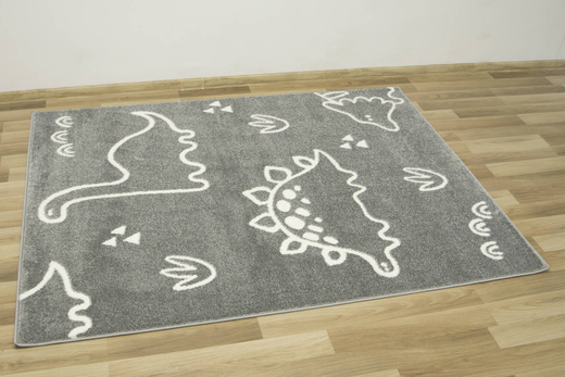 Dywan Dziecięcy Lima C879A l.grey/cream Dinozaury Szary Krem