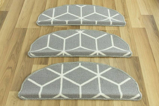 Nakładki półokrągłe cubes 19 jasny szary guma