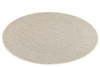 Okrągły Dywan Sznurkowy Jeans 19242/P01 Koło Beż Krem Jodełka