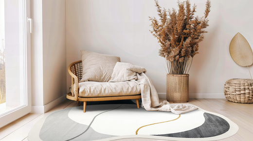 Dywan Selena GS005G Crean/Gold Krem Szary Złoty Ksztalt