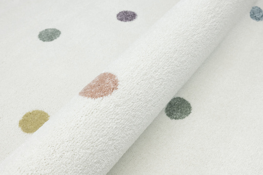 Dywan Dziecięcy Lima C275A cream/lila Krem Kropki
