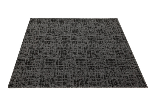 Wykładzina Pętelkowa Traffic 75 Czerń Grafit Kratka Melanż szerokość 4 m