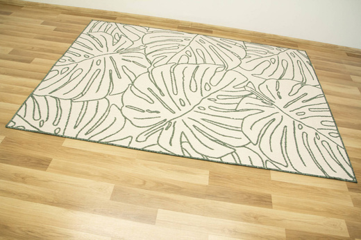 Dywan Dwustronny Sznurkowy Brussels 205625/10510 green w liście monstery Outdoor