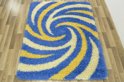 Dywan SHAGGY 0889 l.blue/yellow Krem Żółty Niebieski