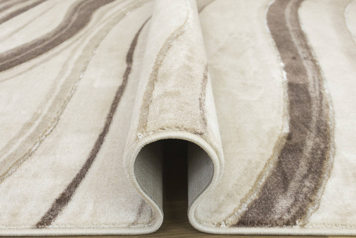 Dywan Felix 9314A l.beige/d.beig Lśniący Marmur Krem Beż Fale