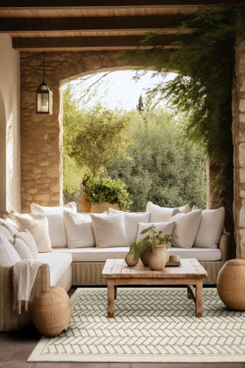 Dywan Dwustronny Sznurkowy Brussels 205855/10010 Silver Szary Krem Cegiełki Jodełka Outdoor