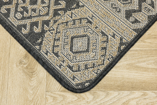 Antypoślizgowy Dywan FLEX 19636/P10 Grafit Beż Patchwork