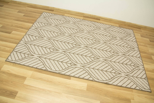 Dywan Dwustronny Sznurkowy Brussels 205647/10210 coffee Beż Krem Listki Outdoor