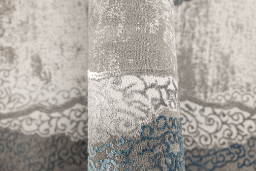 Lśniący Dywan Allora Plus B827B l.grey/grey Srebrzysty Szary Niebieski Ornament