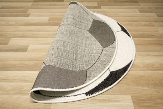 Okrągły Dywan Weliro Piłka Czarny Krem