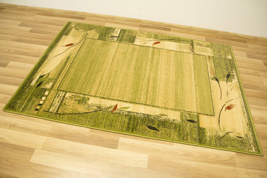 Dywan Agnella Erba chrom zielone obszycie