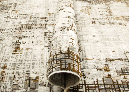 Dywan Modena 5317 l.grey/d.brown Brąz Krem Szary Złoty Przeciecierany Kratka