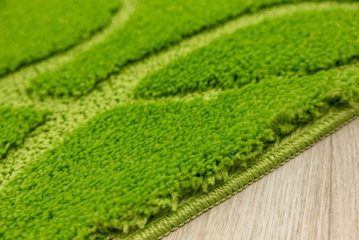 Dywanik Łazienkowy Antypoślizgowy Kobe Light Green Jasny Zielony Linie