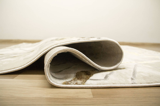 Dywan Elisa PF40A Brown Gold Beżowy Złoty Plastry Miodu