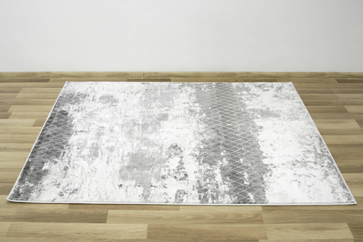 Dywan Felix 9319A l.grey/white Srebrzysty Szary Krem Romby Przecierany Beton