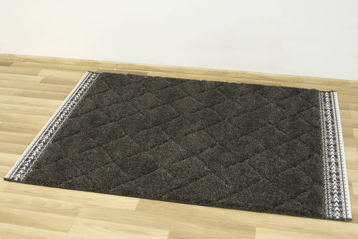 Dywan Shaggy/Sizal Akra 65216/999 Grafit Krem Romby