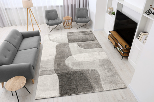 Dywan Kandy N381A l.grey/d.grey Szary Krem Fryz