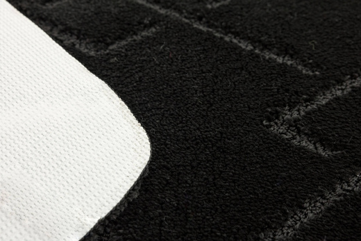 Dywanik Łazienkowy Antypoślizgowy Moreno Black Czarny Romby