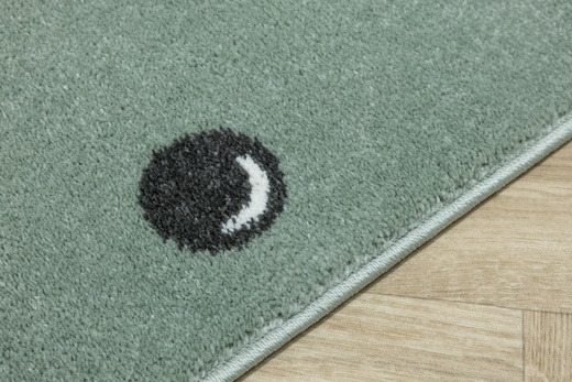Dywan Dziecięcy C275b green/cream Zieleń Kropki Bańki