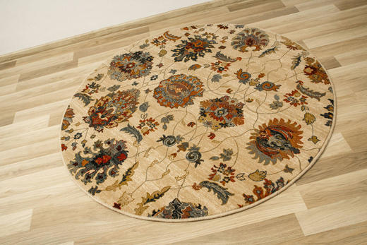 Okrągły Wełniany Dywan Superior Dywilan Latica Krem