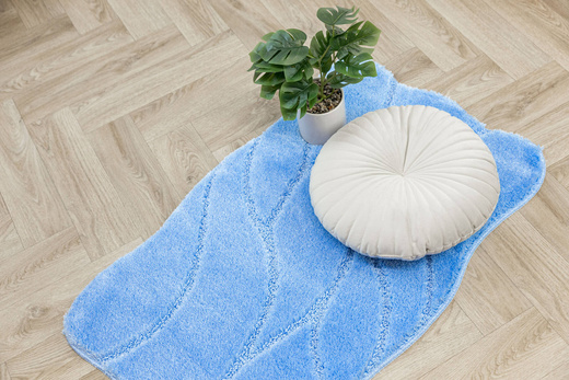 Dywanik Łazienkowy Antypoślizgowy Honey Light Blue Błękitny