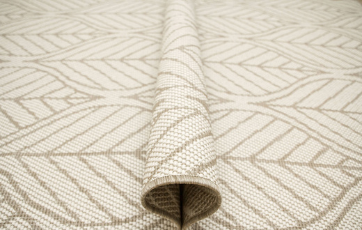 Dywan Dwustronny Sznurkowy Brussels 205647/10610 linen Jasny Beż Krem Listki Outdoor