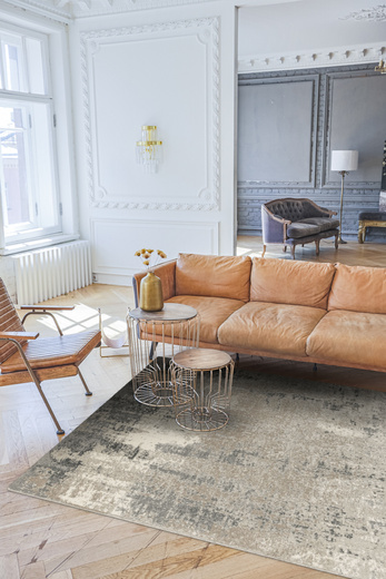 Wełniany Dywan Agnella Isfahan Leno Siwy Beton