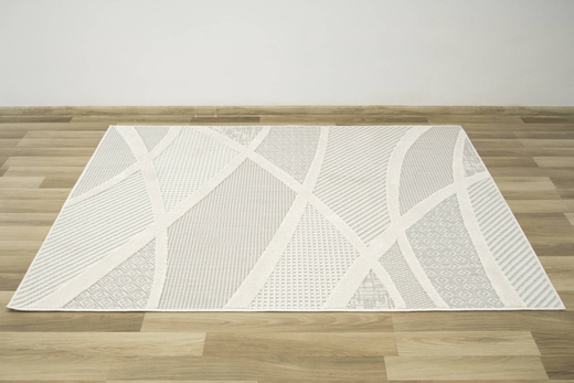 Dywan Sznurkowy Stella D425A white/l.grey Szary Srebrny Krem Pasy