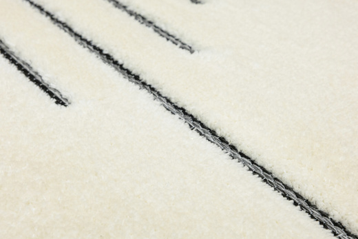 Dywan Shaggy Lula Soft IM43A Black/Bone Romby Krem Czarny Grafit