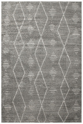 Dywan Loris G172B d.grey Srebrzysty Szary Krem Romby Etno