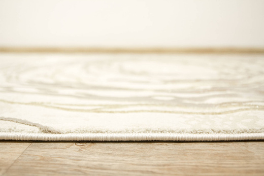 Lśniący Dywan Allora Plus F353A Beige Beż Złoty Okręgi