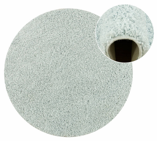 Okrągły Dywan Shaggy Allure 73 błękitno-szary