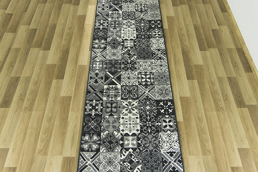 Chodnik luna 503754/89922 patchwork szary szerokość 70 cm