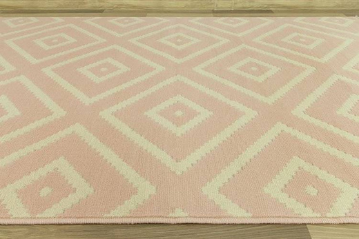 Dywan LUNA 503572/85822 romby różowe