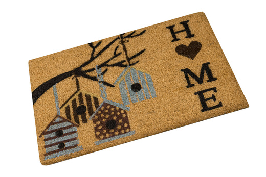 Antypoślizgowa Wycieraczka Kokosowa Kolor Home Budki Ciemne