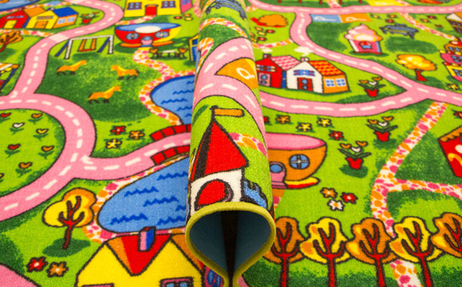 Dywan Dziecięcy Amazing Town Różowe Uliczki Droga Miasto