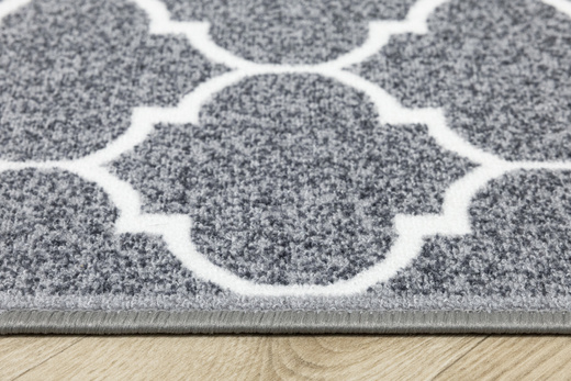 Antypoślizgowy Dywan Jasny Szary Koniczyna Marokańska