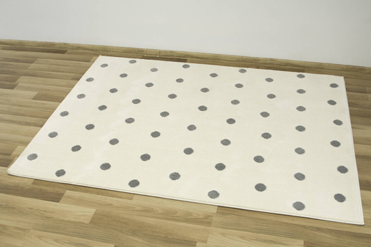 Dywan Karo 6064A grey/white 43 Krem Kropki Szare
