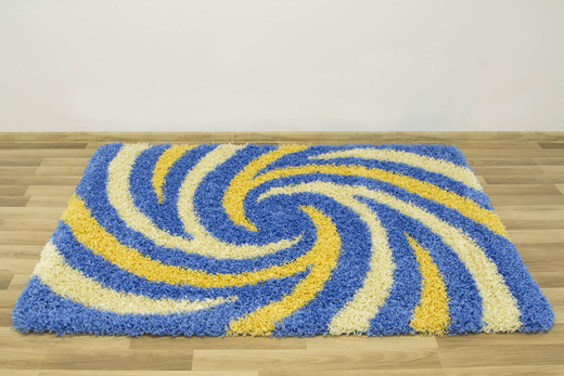 Dywan SHAGGY 0889 l.blue/yellow Krem Żółty Niebieski