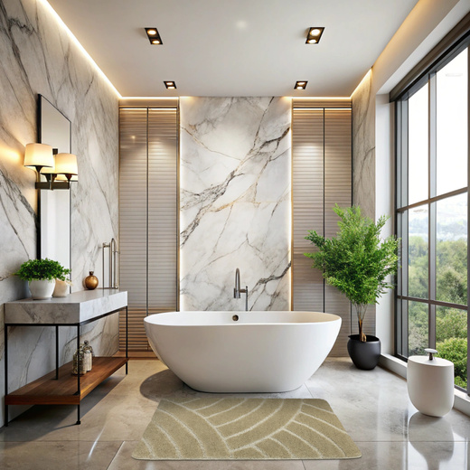 Dywanik Łazienkowy Antypoślizgowy Sash Beż Pasy