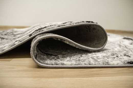 Lśniący Dywan Allora Plus E844A grey Szary Czarny Marmur Beton