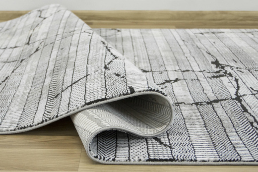 Dywan Quantum K3076G grey Szary Spękany Tynk