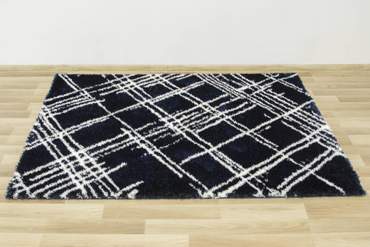 Dywan Boho 668 navy blue/cream Granatowy Romby Kreski