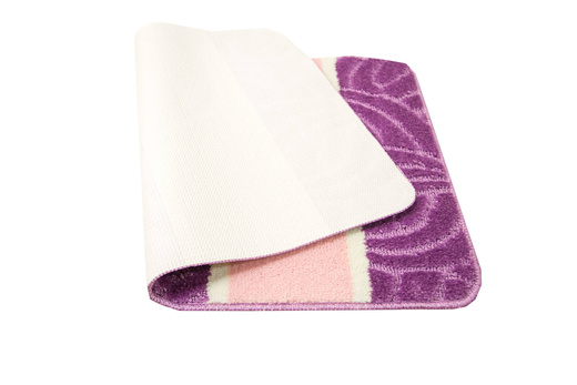 Dywanik Łazienkowy Murcia Pink Róż Fiolet Listki