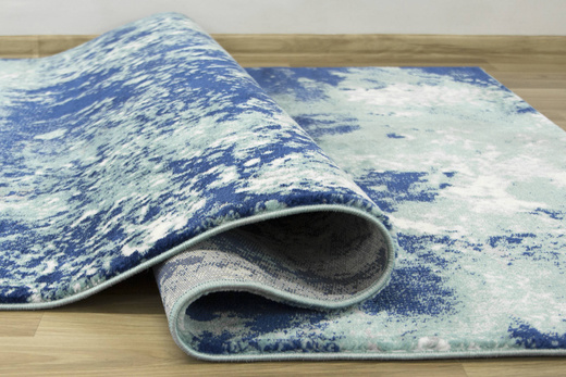 Dywan Victoria 9142A blue/d.blue Abstrakcyjny Ocean Granatowy Turkusowy Kremowy