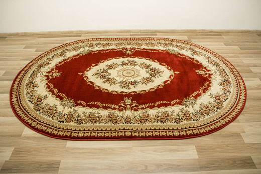 Owalny Dywan Super Rose 1898A red/cream Ornament Kwiatowy Czerwień Krem